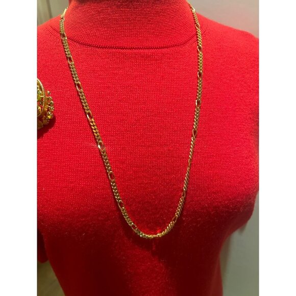Monet Vintage Chain 18" Yellow Goldtone Rare - Picture 2 of 6
